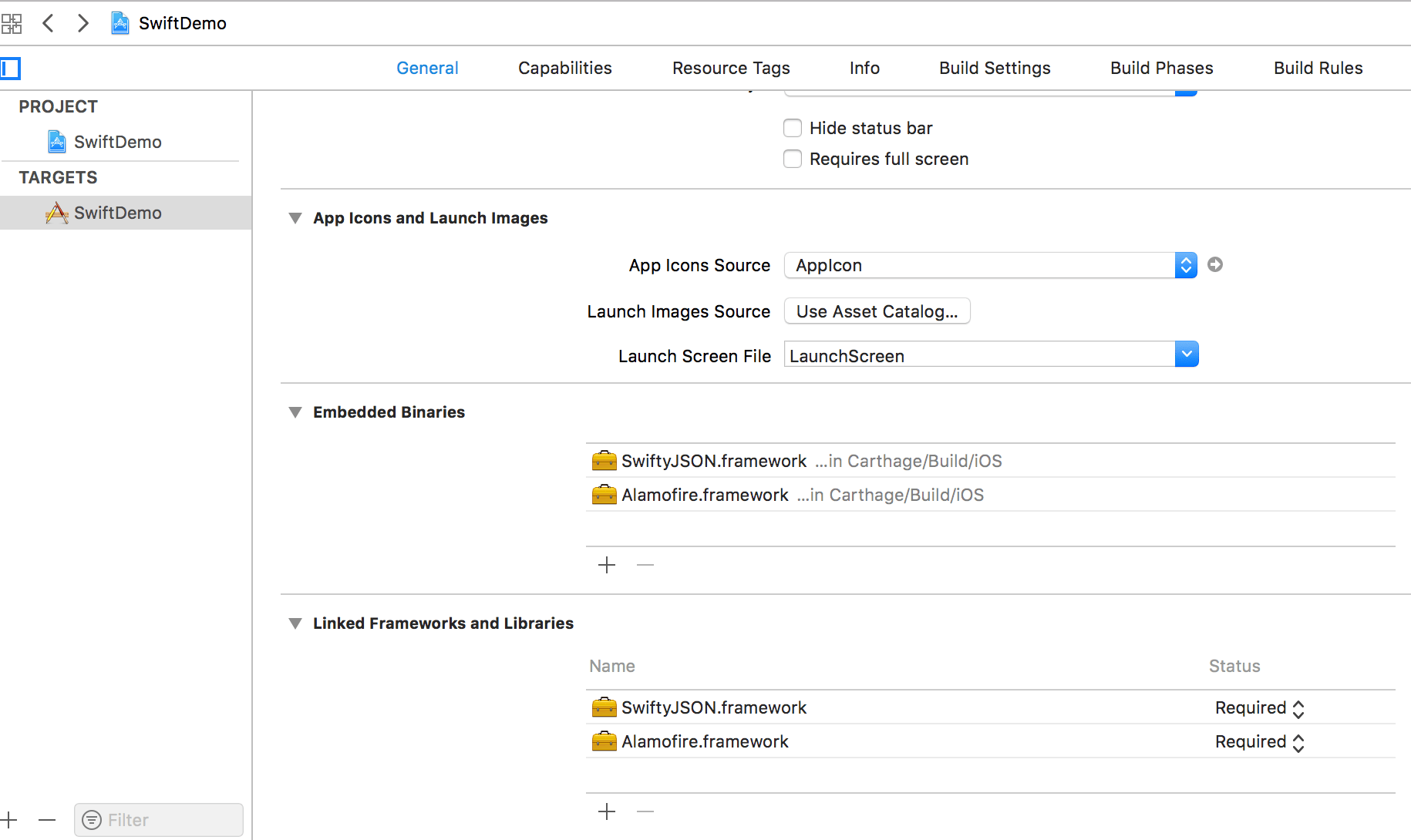 Embedded binaries